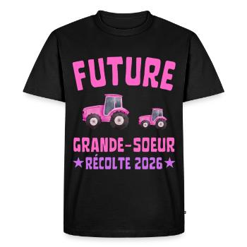 Future Grande Sœur Récolte 2026 - T-shirt Premium bio Homme - noir - Devant - Nico (187cm)