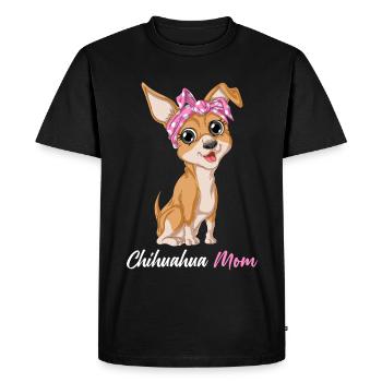 Funny Chihuahua Mom Pet Art Perfect Mother’s Day - Men's Premium Organic T-Shirt - black - Front - Nico (187cm)