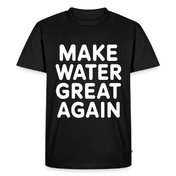 Water Treatment Make Water Great Again - Men's Premium Organic T-Shirt - black - Front - Nico (187cm)