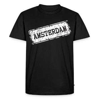 Style urbain d’Amsterdam - T-shirt Premium bio Homme - noir - Devant - Nico (187cm)
