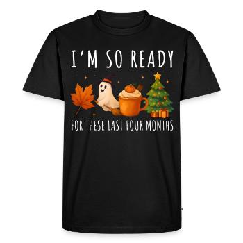 Autumnal Halloween and Christmas greetings - Men's Premium Organic T-Shirt - black - Front - Nico (187cm)