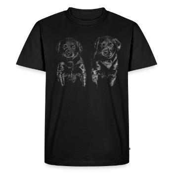 Chiots - T-shirt Premium bio Homme - noir - Devant - Nico (187cm)