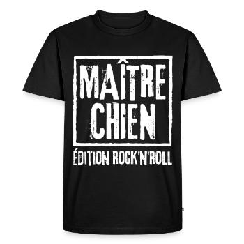 Maitre Chien edition Rock - T-shirt Premium bio Homme - noir - Devant - Nico (187cm)