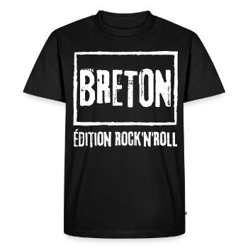 Breton Edition Rock - Men's Premium Organic T-Shirt - black - Front - Nico (187cm)