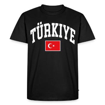 Drapeau de la Turquie - T-shirt Premium bio Homme - noir - Devant - Nico (187cm)