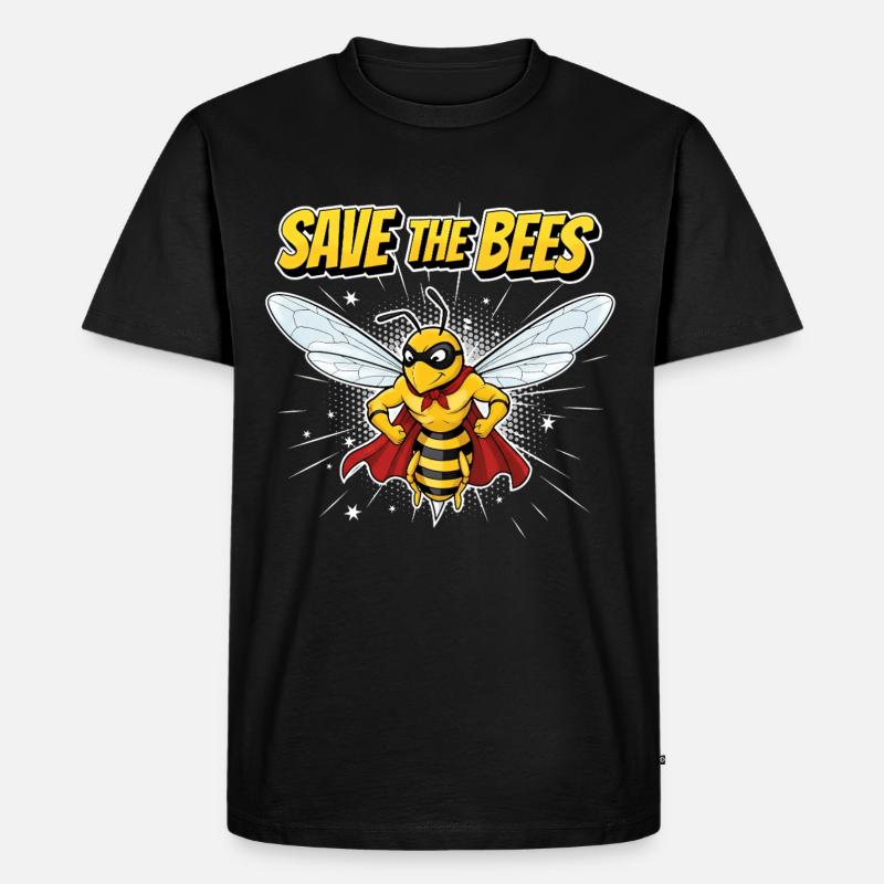 Devise du héros de l’abeille comique - T-shirt Premium bio Homme - noir