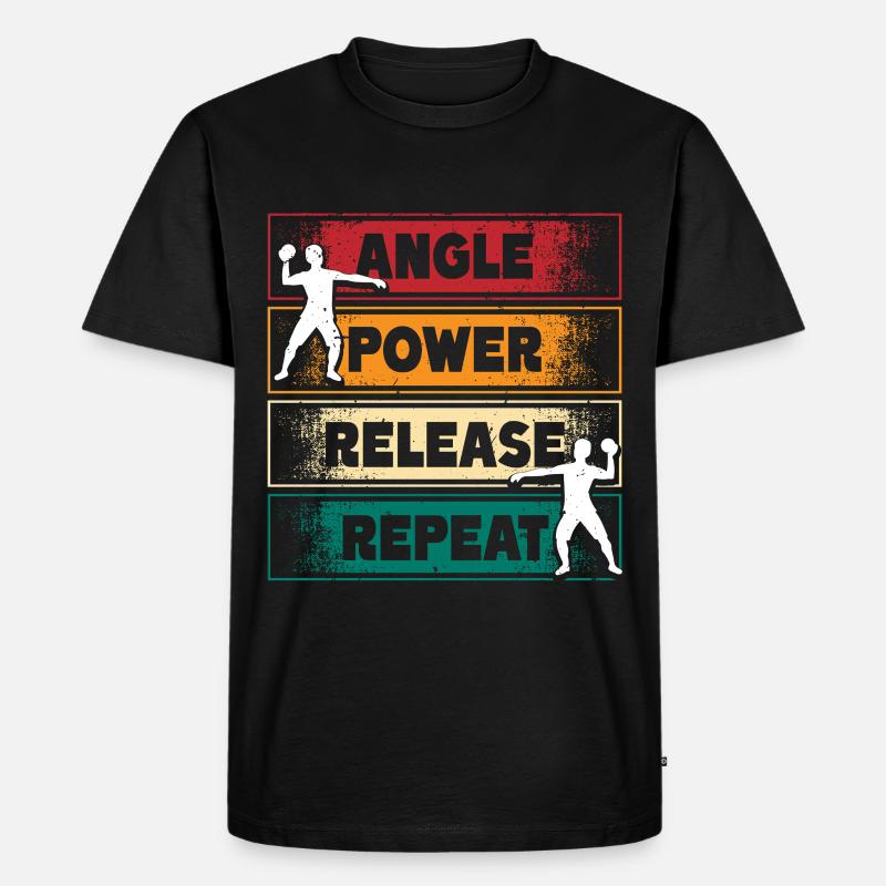 Kugelstoßen Kugelstoß Angle Power Release - Männer Premium Bio T-Shirt - Schwarz