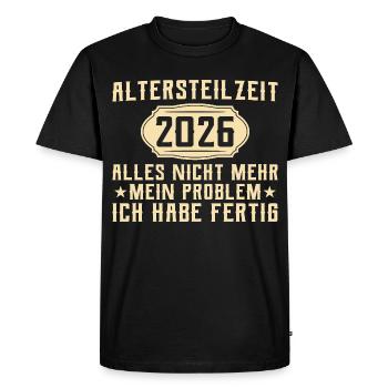 Partial retirement 2026 - colleague in early retirement - Men's Premium Organic T-Shirt - black - Front - Nico (187cm)
