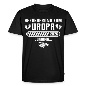 Great-grandfather 2026 announce pregnancy great-grandfather - Men's Premium Organic T-Shirt - black - Front - Nico (187cm)