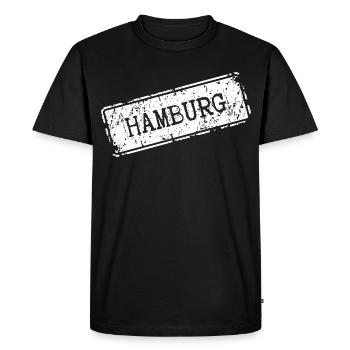 Streetstyle Hambourg Ville Imprimer - T-shirt Premium bio Homme - noir - Devant - Nico (187cm)