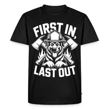 Chien de pompier - T-shirt Premium bio Homme - noir - Devant - Nico (187cm)