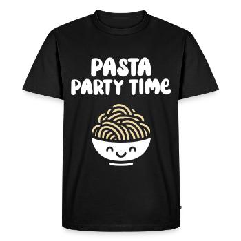 Fête des pâtes - T-shirt Premium bio Homme - noir - Devant - Nico (187cm)