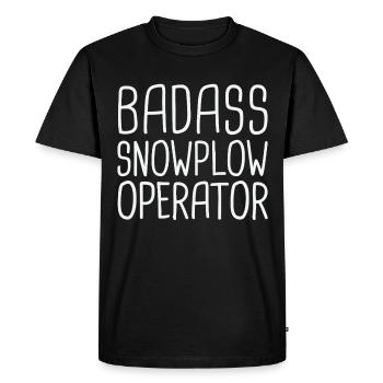 Opérateur de chasse-neige Conducteur de chasse-neige badass - T-shirt Premium bio Homme - noir - Devant - Nico (187cm)