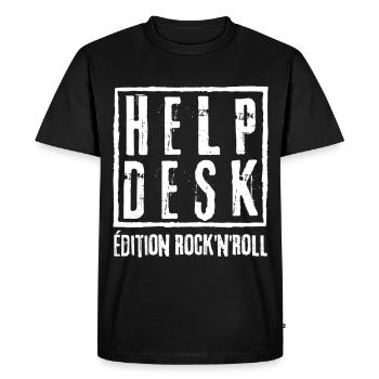 HELP DESK Rock N Roll Edition - Men's Premium Organic T-Shirt - black - Front - Nico (187cm)