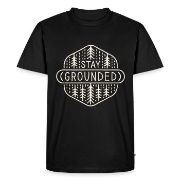 Restez ancré ancrage bain de forêt yoga citations - T-shirt Premium bio Homme - noir - Devant - Nico (187cm)