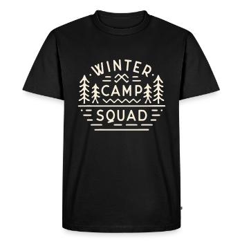 Winter camp squad camping trip mountain camper - Men's Premium Organic T-Shirt - black - Front - Nico (187cm)