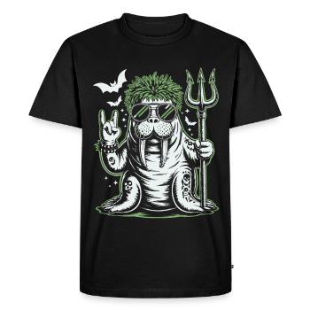 Walrus Punk Rocker Halloween - Men's Premium Organic T-Shirt - black - Front - Nico (187cm)