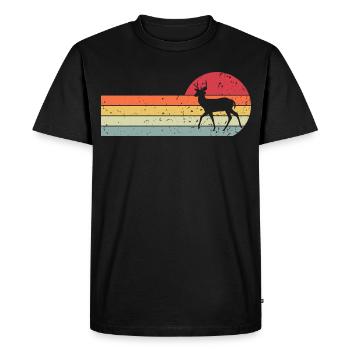 roe deer - Men's Premium Organic T-Shirt - black - Front - Nico (187cm)