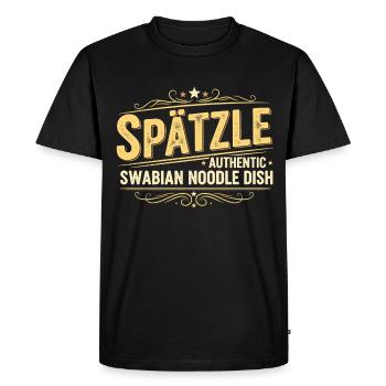 Spätzle Authentic Swabian Noodle Dish Design - Men's Premium Organic T-Shirt - black - Front - Nico (187cm)
