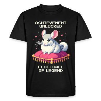 Succès : Ballon moelleux des légendes | Chinchilla - T-shirt Premium bio Homme - noir - Devant - Nico (187cm)