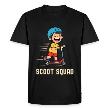 Scoot Squad – Scooter Fun for Kids - Men's Premium Organic T-Shirt - black - Front - Nico (187cm)