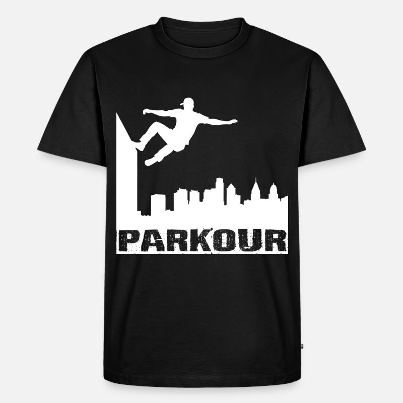 Parkour - Männer Premium Bio T-Shirt - Schwarz
