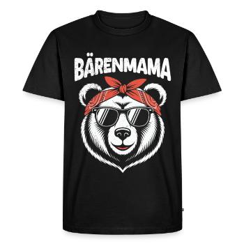 Future maman MAMAN OURS Bientôt maman Drôle - T-shirt Premium bio Homme - noir - Devant - Nico (187cm)