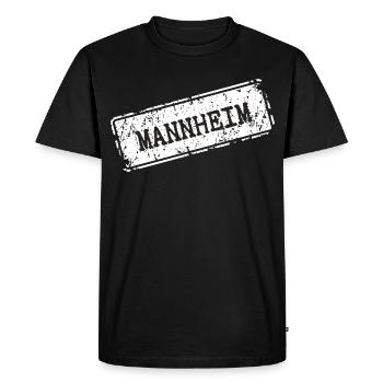 Mannheim - Men's Premium Organic T-Shirt - black - Front - Nico (187cm)