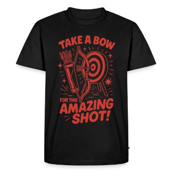Take A Bow For This Amazing Shot Archer - Men's Premium Organic T-Shirt - black - Front - Nico (187cm)