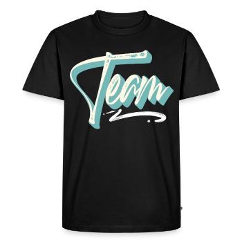 Équipe - T-shirt Premium bio Homme - noir - Devant - Nico (187cm)