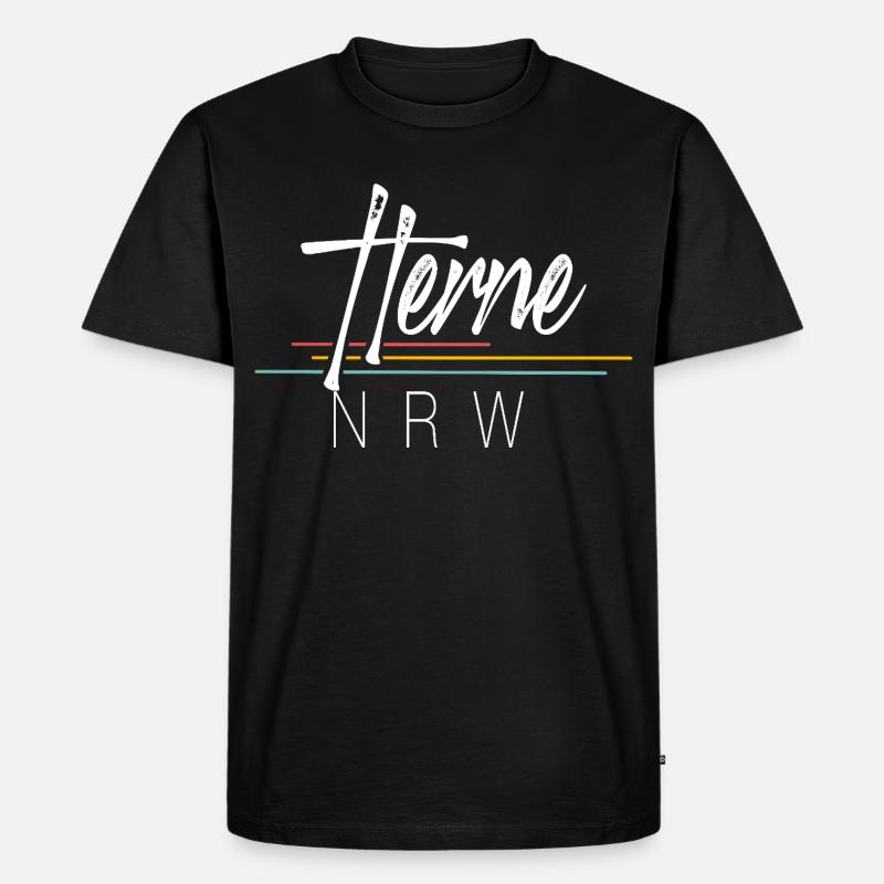 Herne - Männer Premium Bio T-Shirt - Schwarz