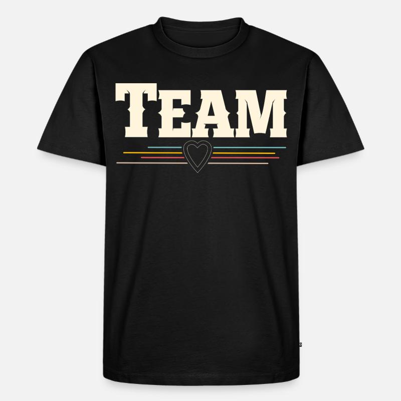 Team - Männer Premium Bio T-Shirt - Schwarz