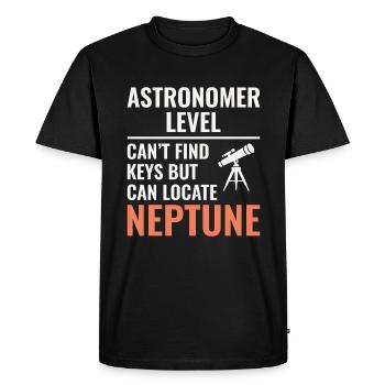 Astronomy Planet Lover Design  - Men's Premium Organic T-Shirt - black - Front - Nico (187cm)