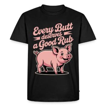 BBQ Griller Grilling Saying Funny - Men's Premium Organic T-Shirt - black - Front - Nico (187cm)