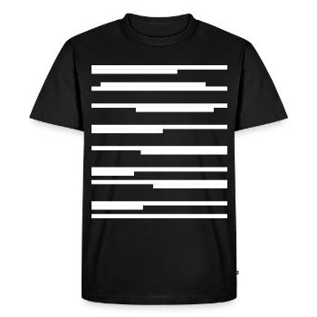 Geometric Lines design - Men's Premium Organic T-Shirt - black - Front - Nico (187cm)
