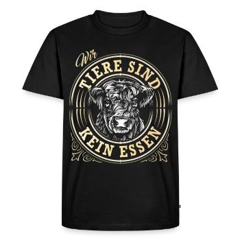 Animals Are Not Food - Animal Welfare - Animal Lover - Men's Premium Organic T-Shirt - black - Front - Nico (187cm)