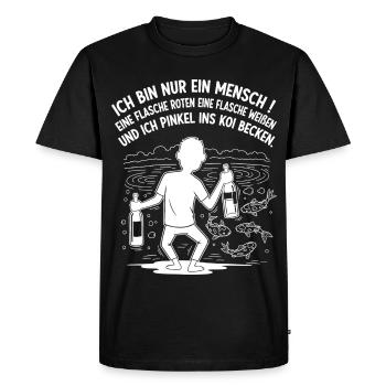 Ich Pinkel ins Koi Becken - T-shirt Premium bio Homme - noir - Devant - Nico (187cm)