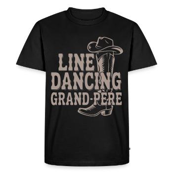Western Cowboy Boot Design pour grand-père - T-shirt Premium bio Homme - noir - Devant - Nico (187cm)