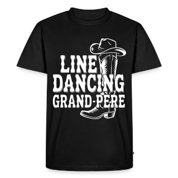Line Dancing Country Dancing Grandpa - Men's Premium Organic T-Shirt - black - Front - Nico (187cm)