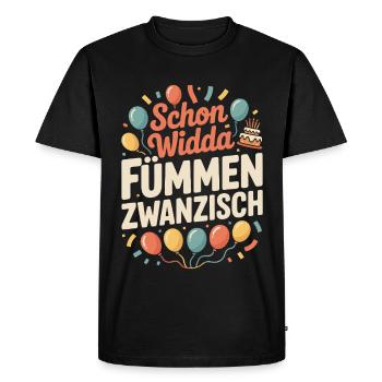 Widda Fümmen Zwanzisch fête déjà ses 50 ans - T-shirt Premium bio Homme - noir - Devant - Nico (187cm)