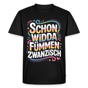 Widda Fümmen Zwanzisch fête déjà ses 50 ans - T-shirt Premium bio Homme - noir - Devant - Nico (187cm)