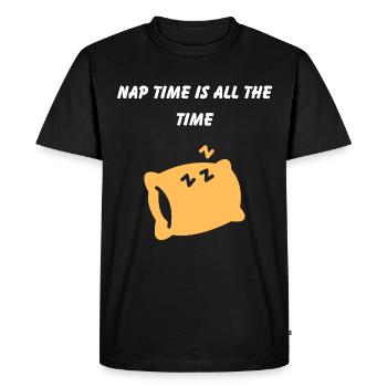 Creative Quote About Nap and Rest - Men's Premium Organic T-Shirt - black - Front - Nico (187cm)