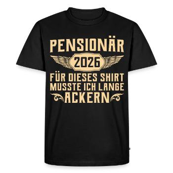 Collègue d'adieu à la retraite - Pension 2026 - T-shirt Premium bio Homme - noir - Devant - Nico (187cm)