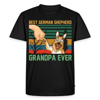 Berger Allemand Papi - T-shirt Premium bio Homme - noir - Devant - Nico (187cm)