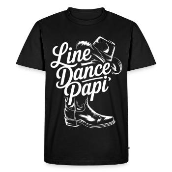 Design Country Country Line Dance Papi - T-shirt Premium bio Homme - noir - Devant - Nico (187cm)