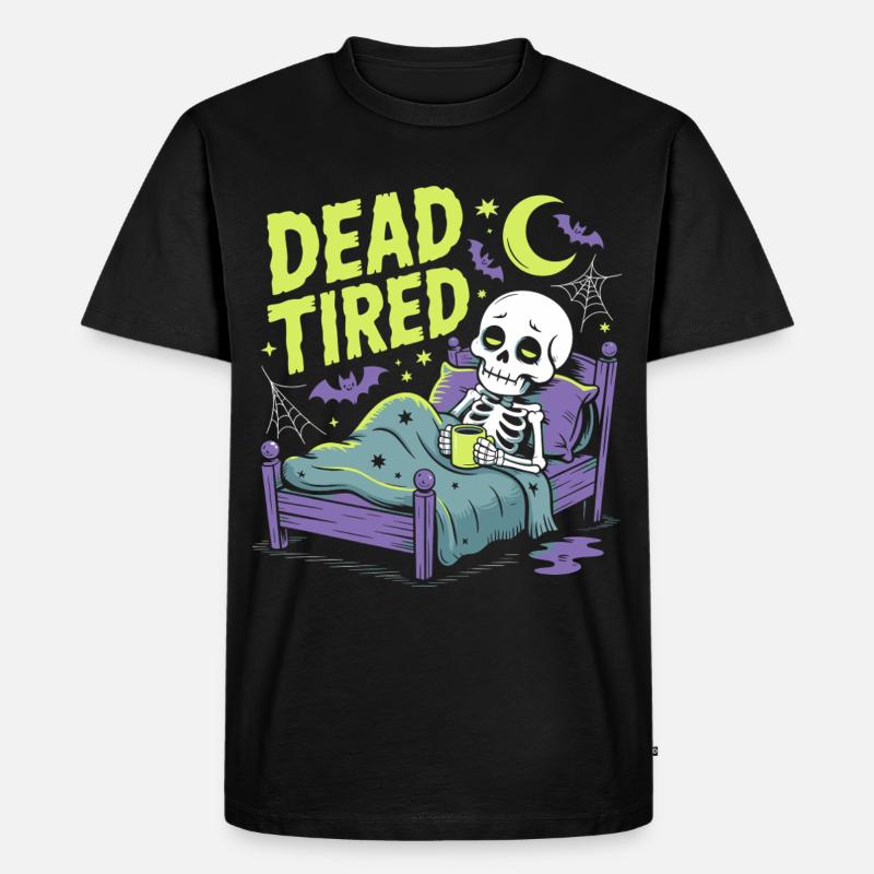 Morgenmuffel Ausschlafen Müde Erholung - Männer Premium Bio T-Shirt - Schwarz