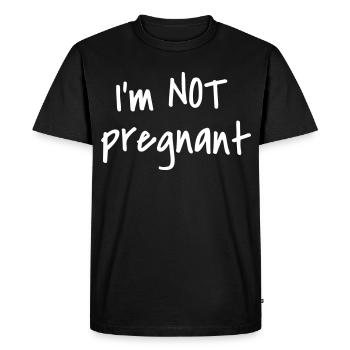 PAS ENCEINTE - T-shirt Premium bio Homme - noir - Devant - Nico (187cm)