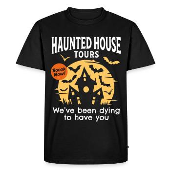 Visites de maisons hantées - T-shirt Premium bio Homme - noir - Devant - Nico (187cm)