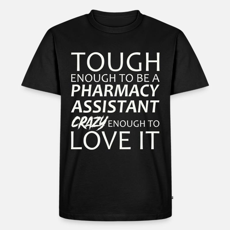 Pharmacy assistant Crazy - Männer Premium Bio T-Shirt - Schwarz