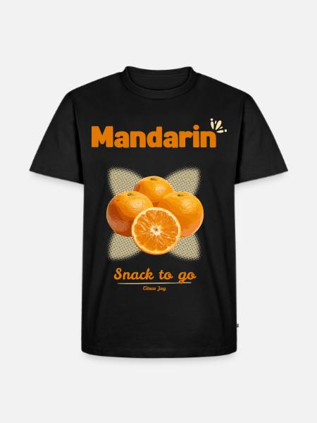 Mandarin Snack – Fruity Citrus Design - Men's Premium Organic T-Shirt - black